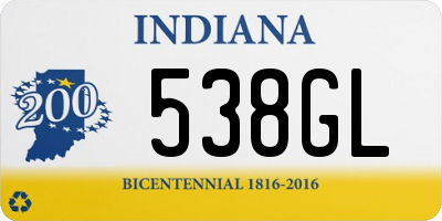 IN license plate 538GL