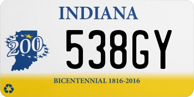 IN license plate 538GY