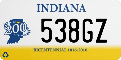 IN license plate 538GZ