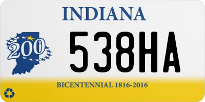 IN license plate 538HA