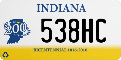 IN license plate 538HC