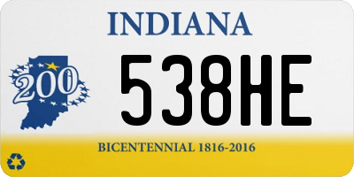 IN license plate 538HE