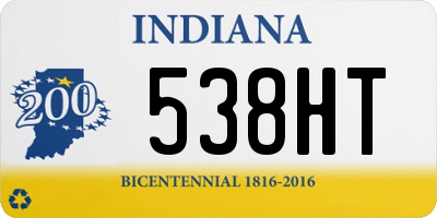 IN license plate 538HT