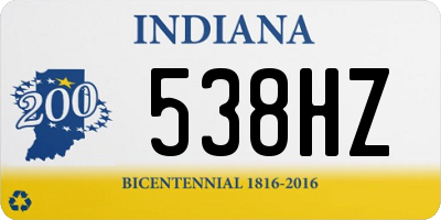 IN license plate 538HZ