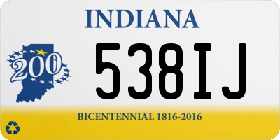 IN license plate 538IJ