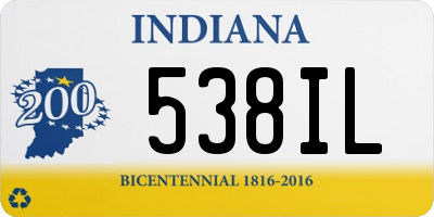 IN license plate 538IL