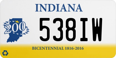 IN license plate 538IW