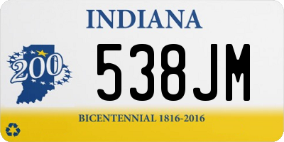 IN license plate 538JM