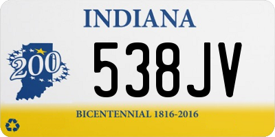 IN license plate 538JV