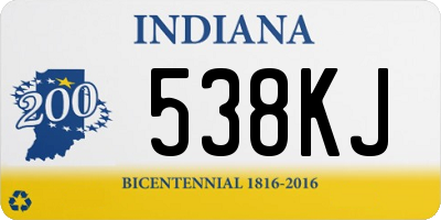 IN license plate 538KJ