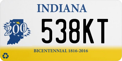 IN license plate 538KT