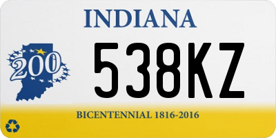 IN license plate 538KZ