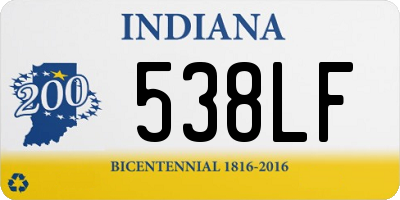 IN license plate 538LF