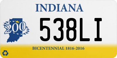 IN license plate 538LI