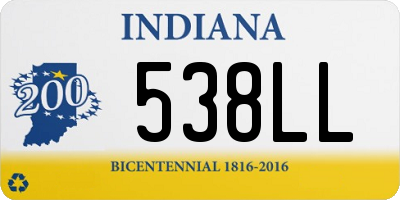 IN license plate 538LL