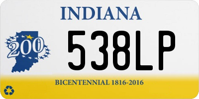 IN license plate 538LP