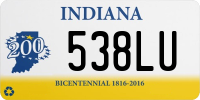 IN license plate 538LU