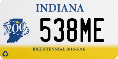 IN license plate 538ME