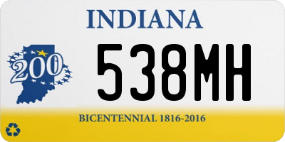 IN license plate 538MH