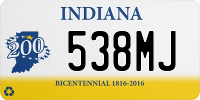IN license plate 538MJ