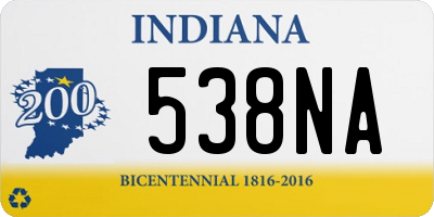 IN license plate 538NA