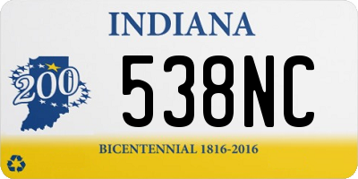 IN license plate 538NC