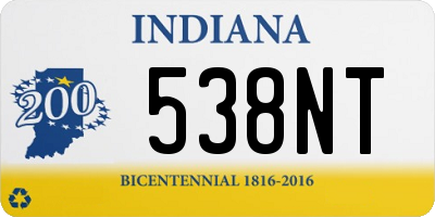 IN license plate 538NT