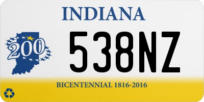 IN license plate 538NZ