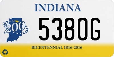 IN license plate 538OG