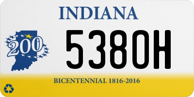IN license plate 538OH