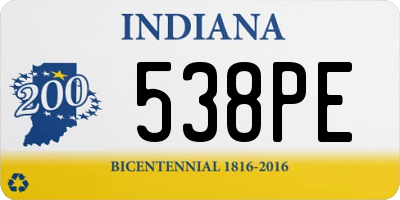 IN license plate 538PE