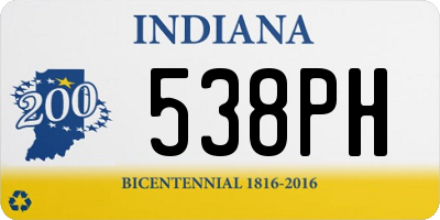 IN license plate 538PH