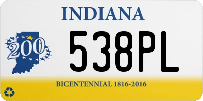 IN license plate 538PL