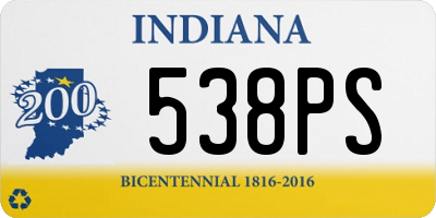 IN license plate 538PS