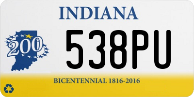 IN license plate 538PU