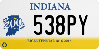 IN license plate 538PY