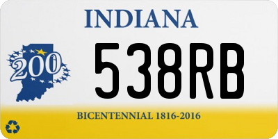 IN license plate 538RB