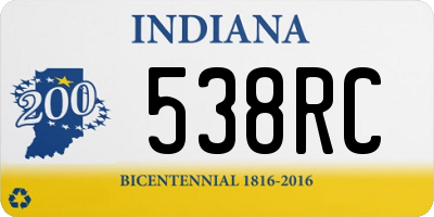 IN license plate 538RC