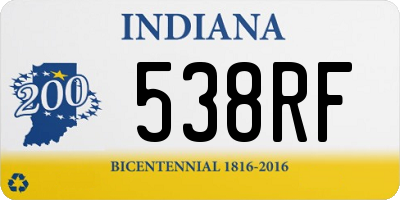 IN license plate 538RF