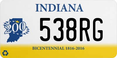 IN license plate 538RG