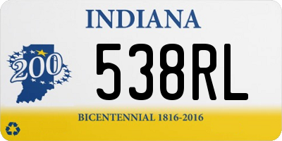 IN license plate 538RL