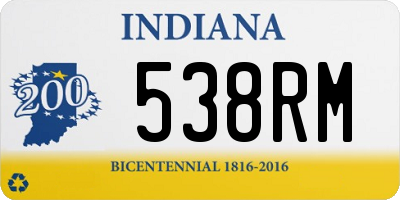 IN license plate 538RM