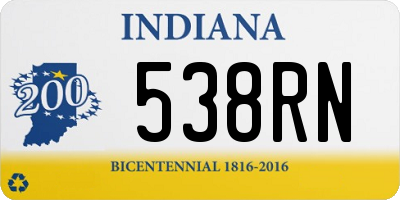 IN license plate 538RN