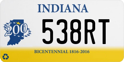 IN license plate 538RT