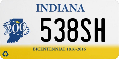 IN license plate 538SH