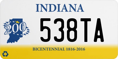 IN license plate 538TA