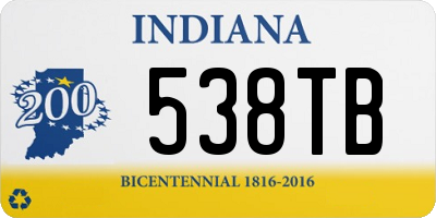 IN license plate 538TB