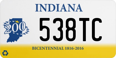 IN license plate 538TC