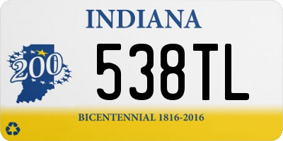 IN license plate 538TL