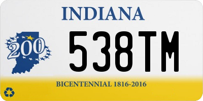 IN license plate 538TM